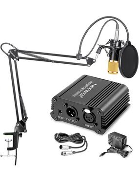 Neewer NW-800 Professional Condenser Microphone Kit with Phantom Power Supply
